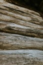 Wood log wall of rural house perfect for background Royalty Free Stock Photo