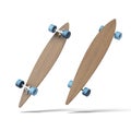 Wood longboard skate