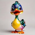 Wood mallard duck wildlife hilarious smile cute face Royalty Free Stock Photo