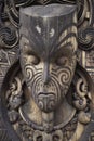 Wood maori mask from god holy Royalty Free Stock Photo