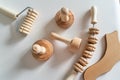 Wood massage maderotherapy madero therapy wooden rolling pin or battledore tools for anti cellulite treatment to stimulate the