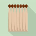 Wood matches icon, flat style Royalty Free Stock Photo