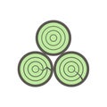 Wood material and sawmill industry vector icon Royalty Free Stock Photo