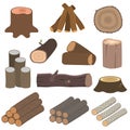 Wood materials logs vector Royalty Free Stock Photo