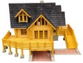 Wood model of house Royalty Free Stock Photo