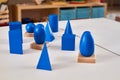 Wood Montessori geometrical solid volumes