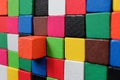 Wood Montessori material for math Cuisenaire rods. Mathematical concept. Royalty Free Stock Photo
