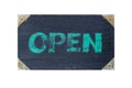 Wood open sign board