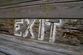 Wood Painted Exit Sign