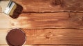 Wood painting with a brush brown color Royalty Free Stock Photo