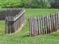 Wood palisade of old fort.