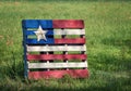 Wood pallet flag with Texas star Royalty Free Stock Photo