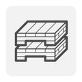 Wood pallet icon