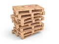Wood pallet on white Royalty Free Stock Photo