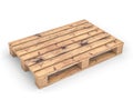 Wood pallet on white Royalty Free Stock Photo