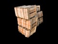 Wood Pallets - crates for transportation and Fracture protection Royalty Free Stock Photo