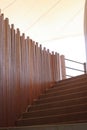 Wood panel and stair Royalty Free Stock Photo