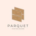 Wood Parquet Floor Vector Illustration Logo Design