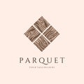 Wood Parquet Floor Vector Illustration Logo Design