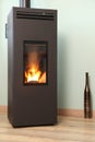 Wood pellet stove as a heating supplement