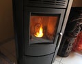 Wood pellet stove as a heating supplement