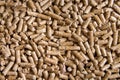 Wood pellets close up .Biofuels. Biomass Pellets - cheap energy. The cat litter