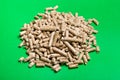 Wood pellets close up .Biofuels. Biomass Pellets - cheap energy. The cat litter