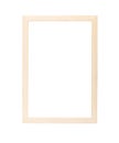 Wood photo frame isolated on white background with clipping path. Royalty Free Stock Photo