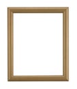 Wood picture frame isolated on white background Royalty Free Stock Photo