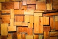 Wood pieces wall background