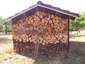 Wood pile cottage Royalty Free Stock Photo