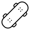 Wood plane skateboard icon, outline style Royalty Free Stock Photo