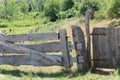 Wood plank gate