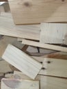 Wood plank pine shape stack