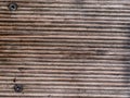 Wood plank texture background with screws on the left side Royalty Free Stock Photo