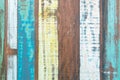 Wood planks, multicolor effective wood texture, Old wooden planks in multi-pastel colours with vintage style for background and