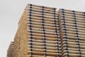 Wood planks pallets packaging shipment distribution warehouse yard