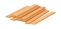 Wood planks pieces, pile. Wooden timber, long boards heap. Construction natural material, hardboard for building. Flat