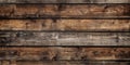 Wood planks texture background, dark rough wooden wall of old barn, generative AI Royalty Free Stock Photo