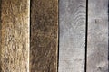 Wood planks texture dark background or wallpaper. overlap wooden wall horizontally have damage of old. Dark brown rustic aged barn Royalty Free Stock Photo