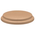 Wood Podium for Product Placement Vector 3d Design