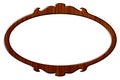 Wood portrait round frame Royalty Free Stock Photo