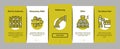 Wood Production Plant Onboarding Elements Icons Set Vector