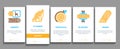 Wood Production Plant Onboarding Elements Icons Set Vector