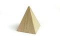 Wood pyramid block Royalty Free Stock Photo
