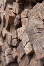 Wood Railroad Ties Stacked High Royalty Free Stock Photo
