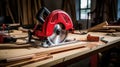 wood red power tool Royalty Free Stock Photo