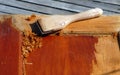 Wood refinishing Royalty Free Stock Photo