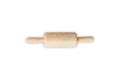 Wood rolling pin on white background