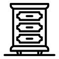 Wood room drawer icon, outline style